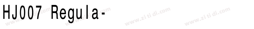 HJ007 Regula字体转换